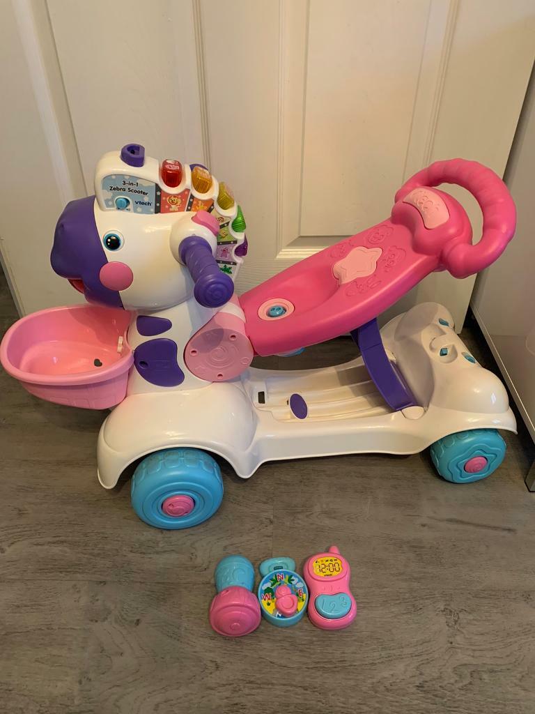 vtech zebra scooter 3 in 1 pink